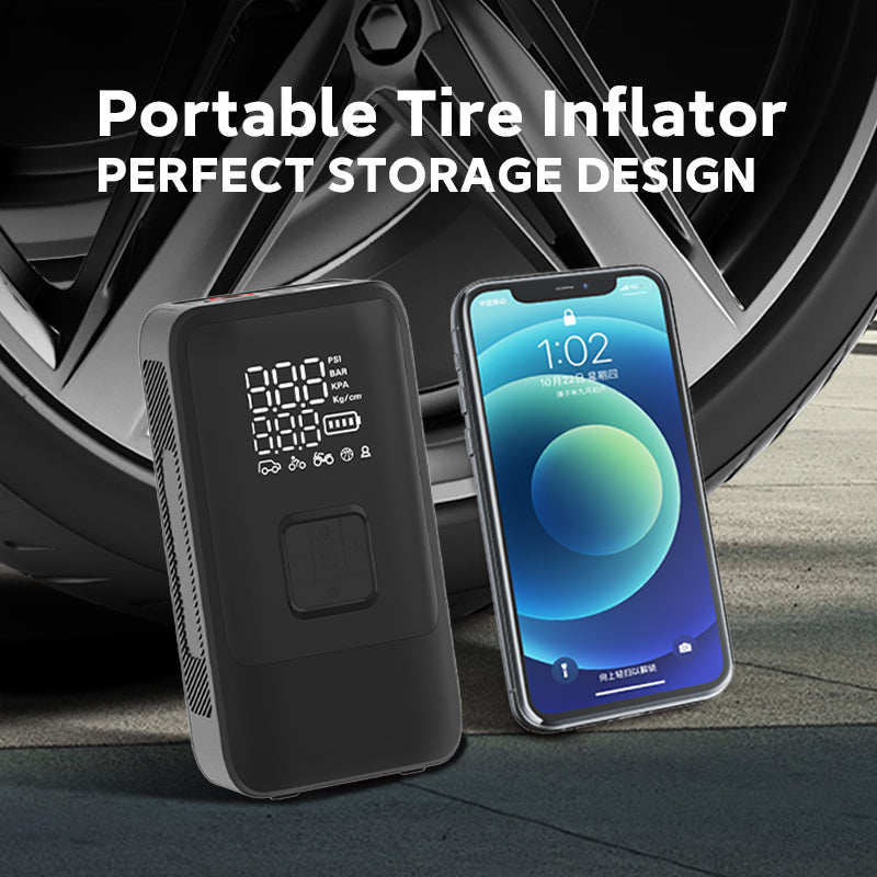 SH03 Portable Smart Air Pump Dual-Cylinder Tire Inflator with Power Bank Function SH03 Portable Smart Air Pump Dual-Cylinder Tire Inflator with Power Bank Function
